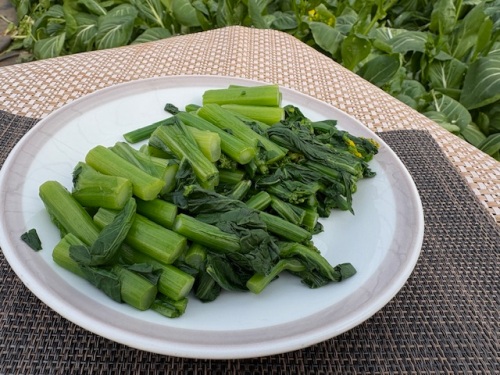 ゆでたアスパラ菜♡