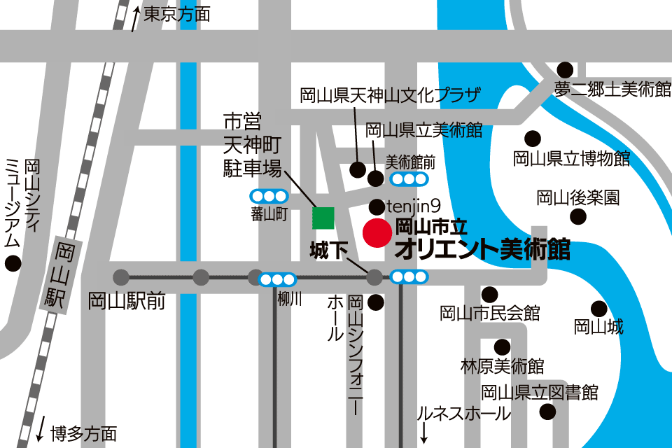 岡山市立オリエント美術館の周辺地図