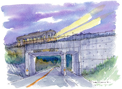 今月の風景画「美作市/姫新線」