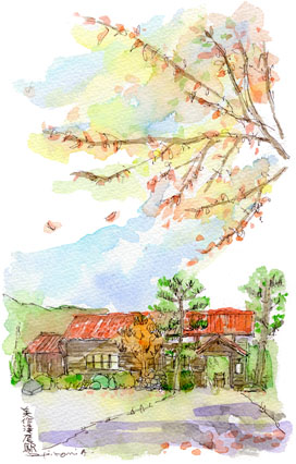 今月の風景画「津山市／美作滝尾駅」