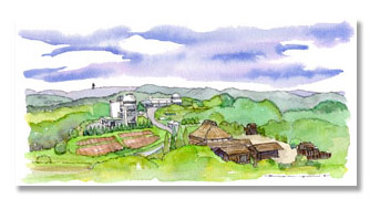 中世夢が原 物見櫓から