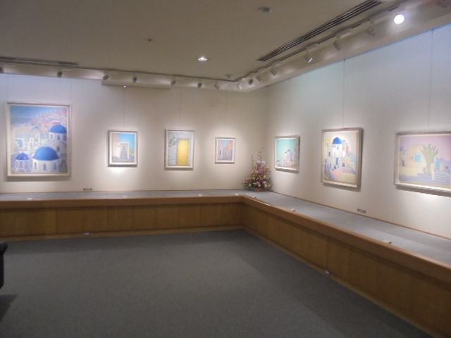 児島慎太郎絵画展greek blueの様子