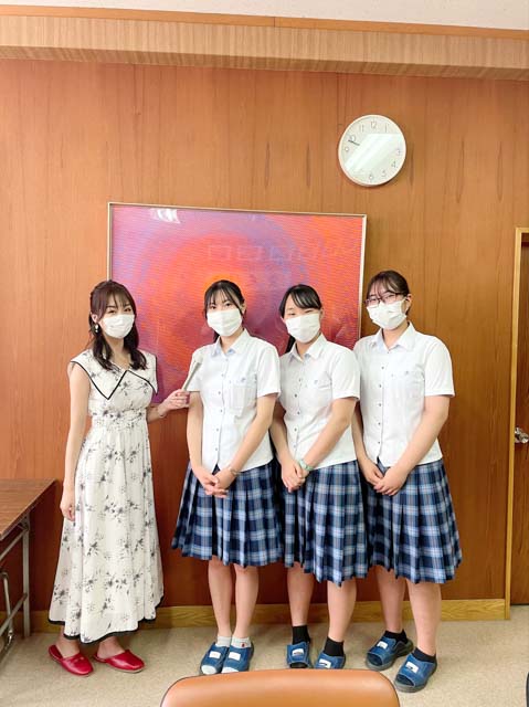 城南高校環境科学科3年生の3人と