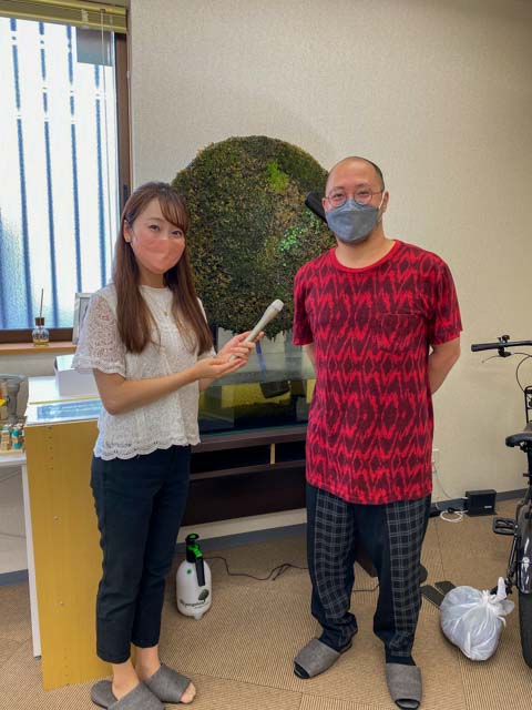 苔アーティストの小竹規弘さん