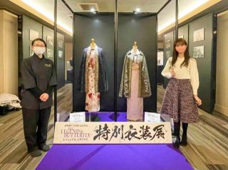 ただいま「ふくふくと微笑ましい 人形ワールド」が開催中の岡山・吉兆庵美術館（北区幸町）＆映画「レジェンド&バタフライ」の特別衣裳展！岡山城不明門（北区丸の内）へ！