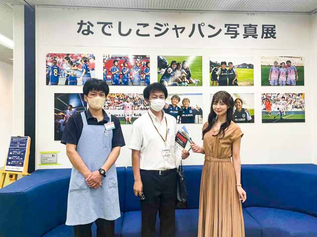 岡山市スポーツ振興課の森さん、岡山市立中央図書館の三船さんと