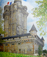 バンセンヌの城の天守閣