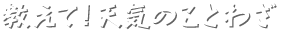 教えて！天気のことわざ