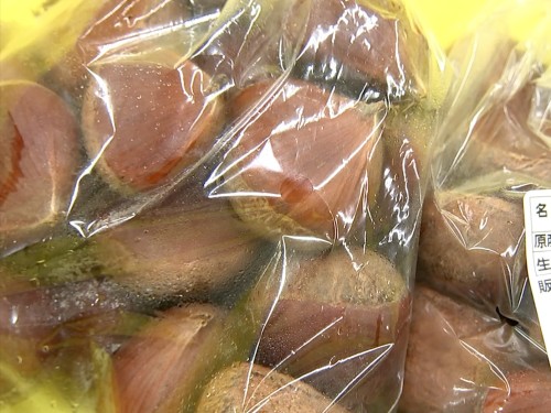 メルカートたまきた果菜館内で販売されている栗