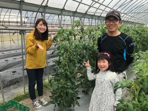 小若さん親子と古米リポーター