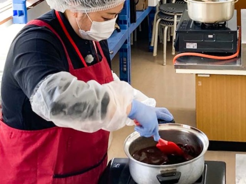 餡を作る様子