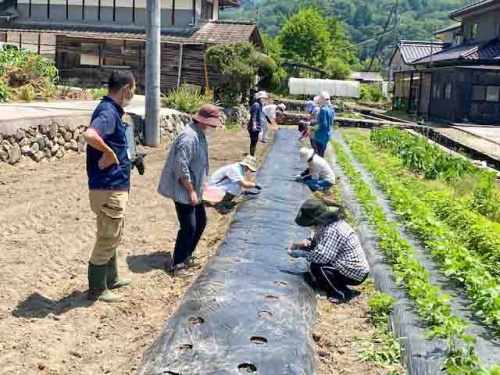 藤沢さんが説明する風景
