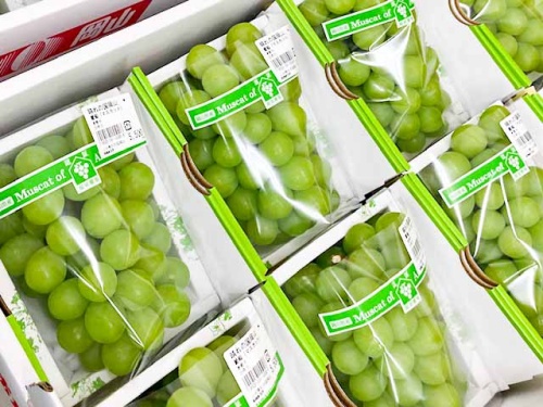 売り出された新鮮なブドウ