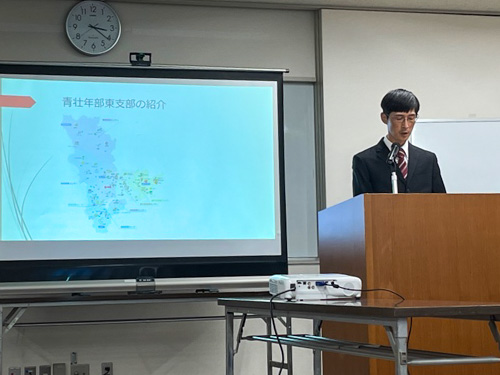 JA岡山青壮年部 東支部 大脇壮人（まさと）さんの『麦ストロー制作活動についての組織発表』