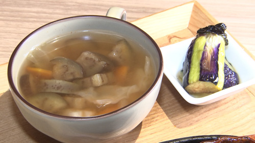 夏秋なすの揚げびたし（小鉢）