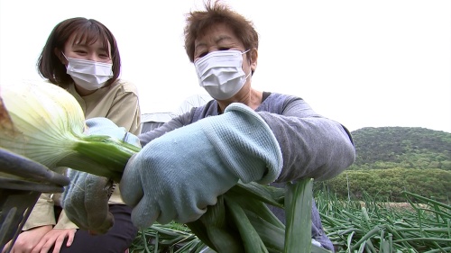 出荷の準備をする下見さん