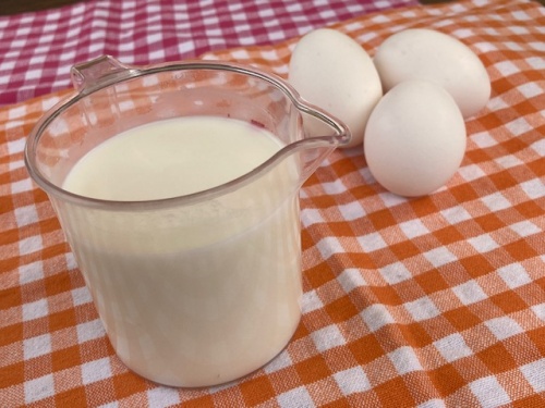 美咲町産の牛乳と卵