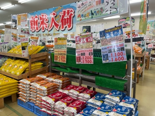 様々な種類の新米コーナー