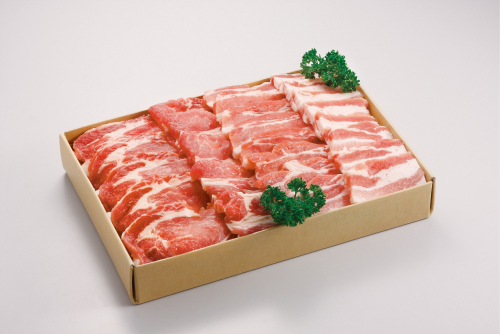 ピーチポーク♪とんトン豚 焼肉じゅうジュウセット 900g(肩ロース・バラ各450g)