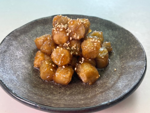 栄養満点料理　かんたん ゴボウの甘辛揚げ