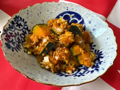 カボチャ麻婆