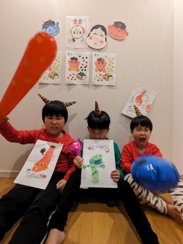 鬼の練習中 | 倉敷市 だんご3兄弟さん
