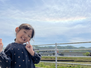 虹とコラボ♪ | 笠岡市 テディさん