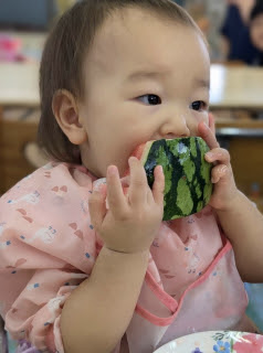 スイカ割りに挑戦！ | 岡山市　えまちさん