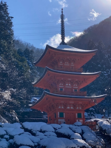 三重塔に雪 | 瀬戸内市　やよいちゃんさん