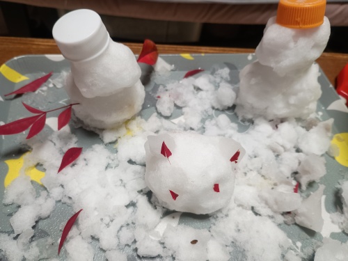 おうちの中で雪あそび | 里庄町　くーみさん