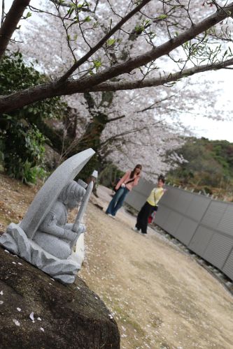 妻と娘とお不動さん