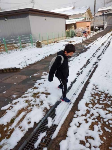 初雪ざくざく | 真庭市　森さん