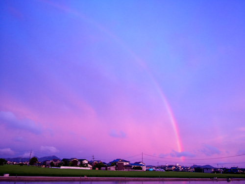 虹と夕焼け | 倉敷市　けいさん