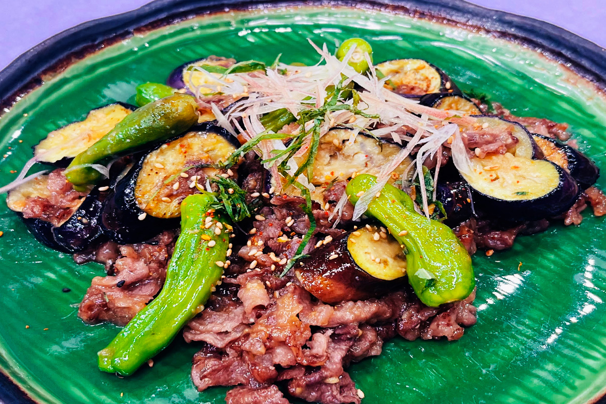 牛肉と茄子のにんにく味噌炒め