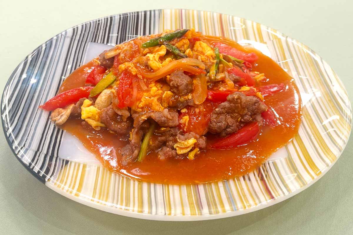 牛肉とトマトの炒めもの