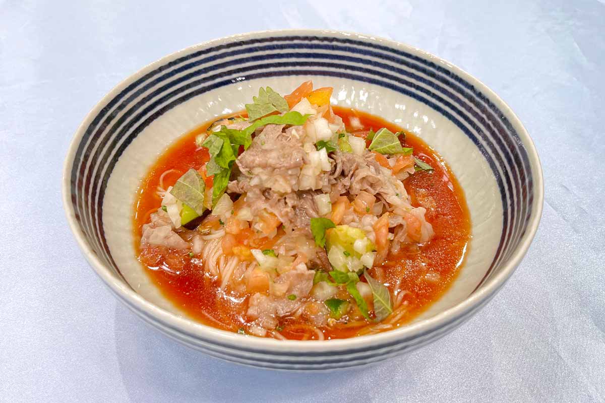 牛肉のサルサソース和え素麺画像