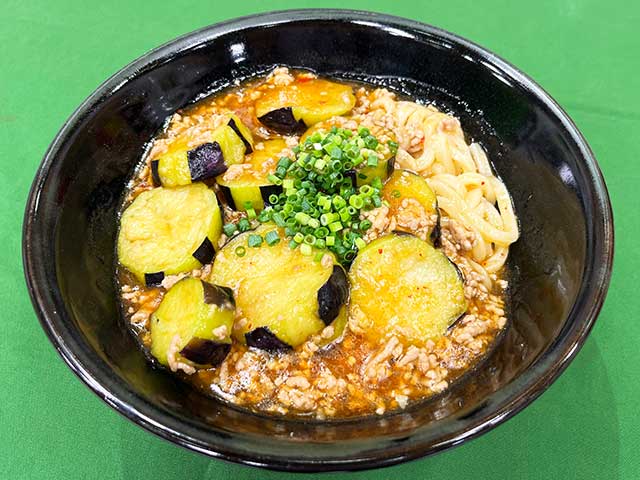 麻婆なすうどん