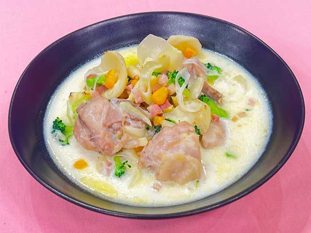 鶏とゆりねのほっこりクリーム煮