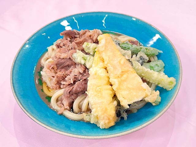 牛肉と春野菜のおうどん