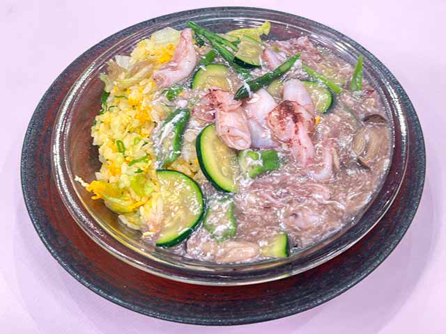 ベイカと季節野菜のあんかけチャーハン