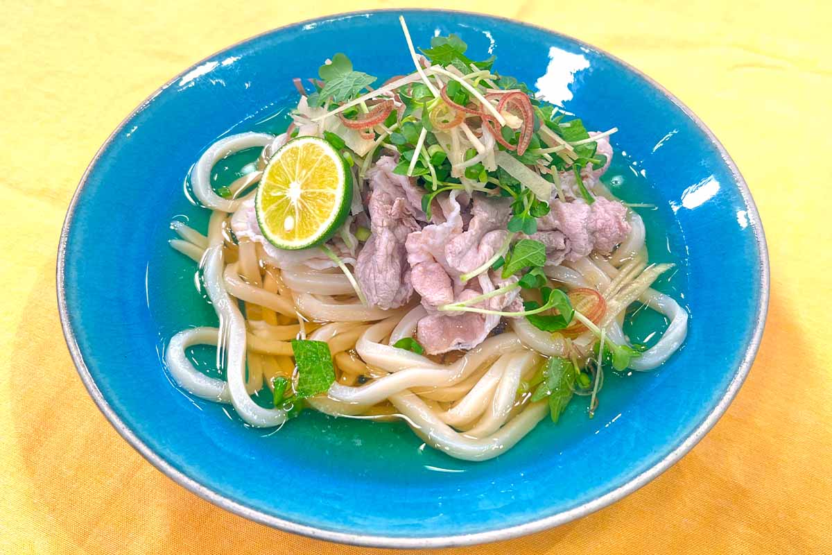 出汁うま！冷製豚しゃぶうどん