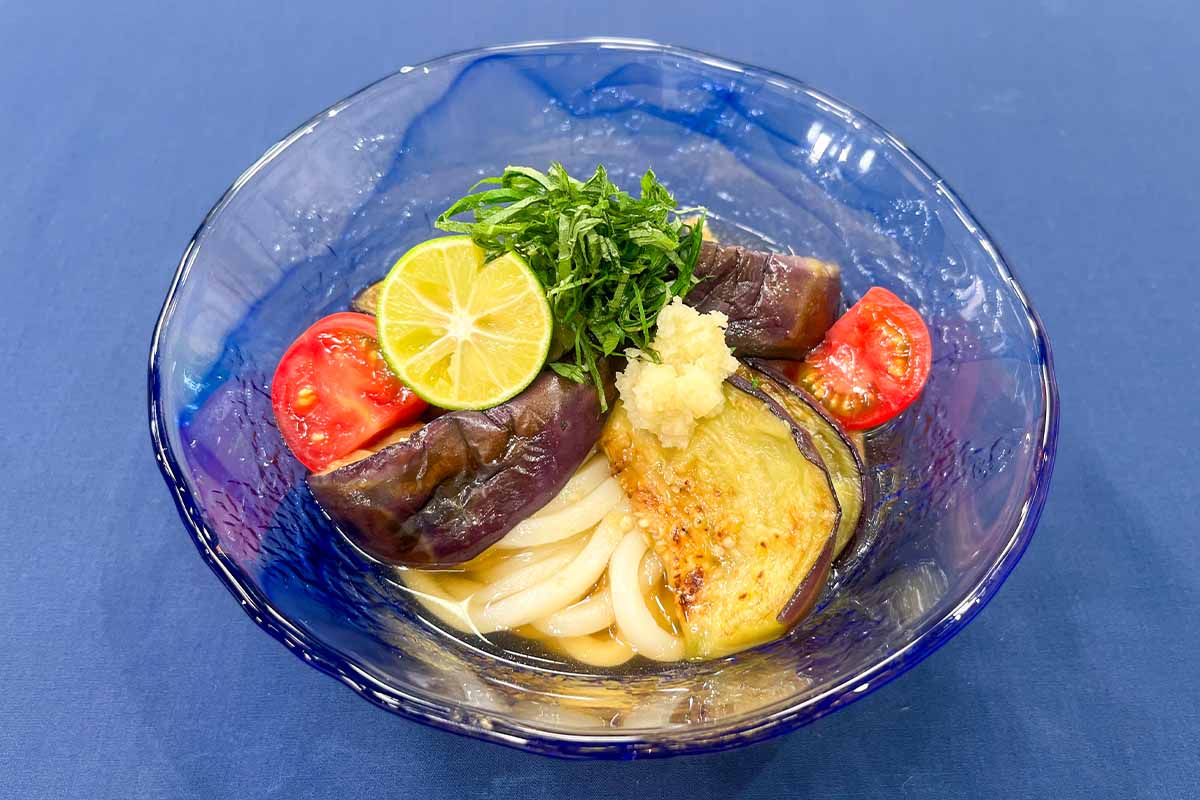 三豊なすの焼きびたしぶっかけうどん