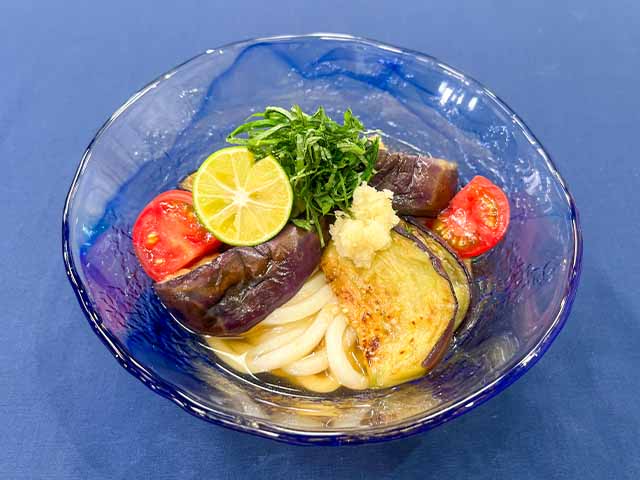 三豊なすの焼きびたしぶっかけうどん