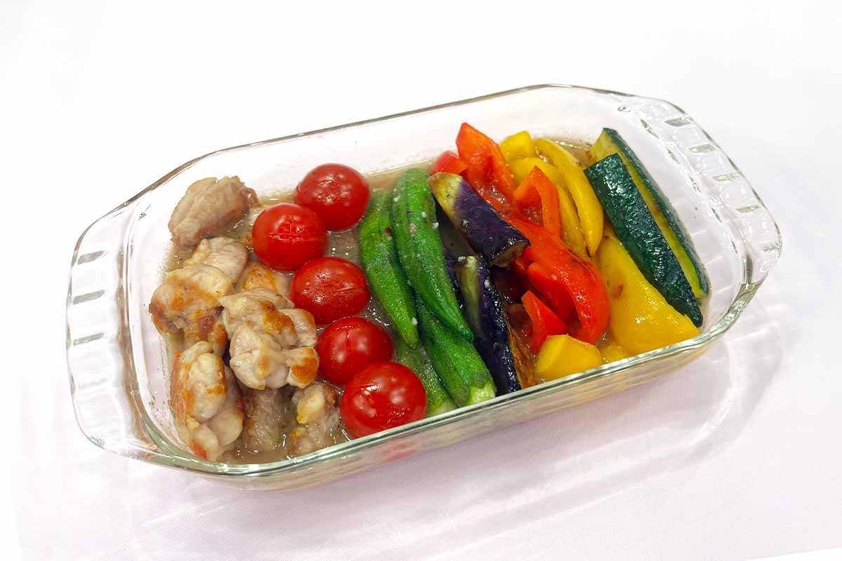 鶏肉と夏野菜のさっぱりマリネ