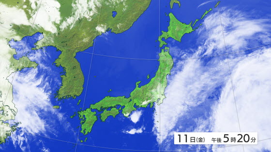 気象衛星 日本列島アップ